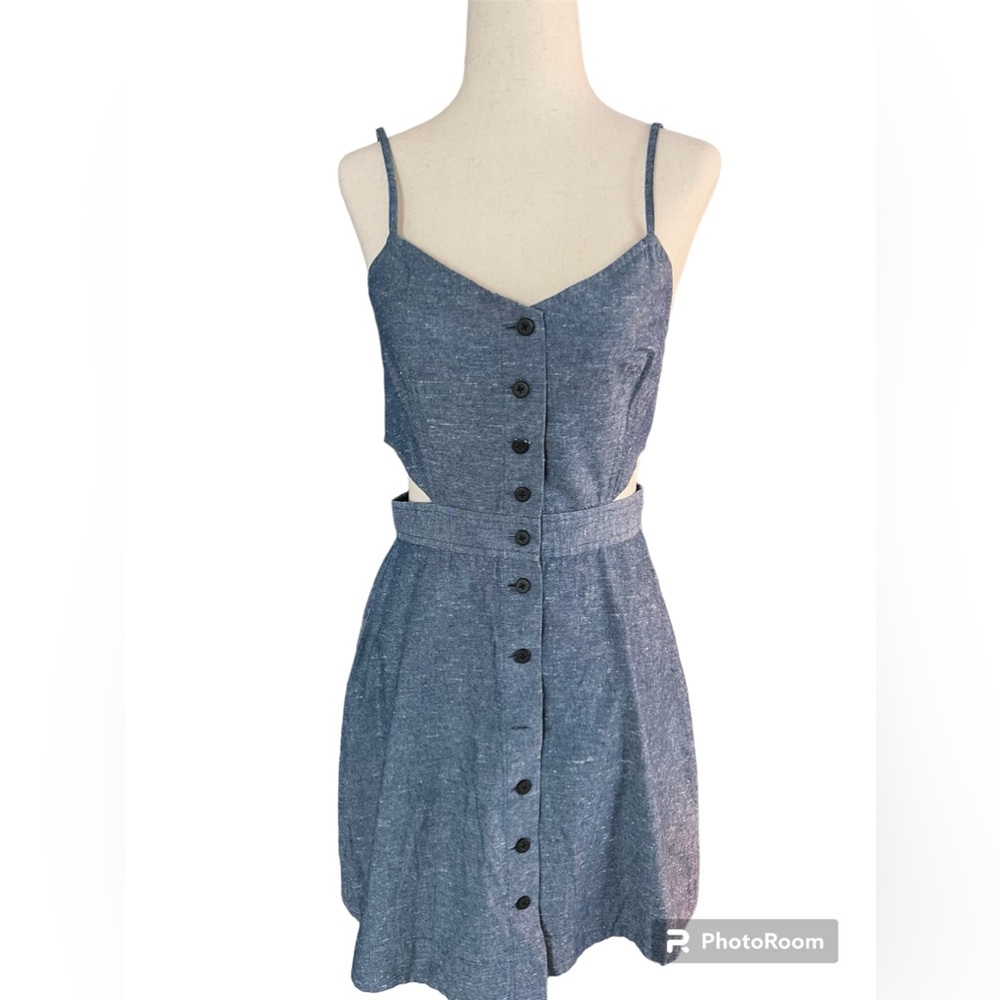 Chambray Cutout Cami Mini Dress size 2